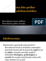 Dezvoltarea Bio-Psiho-Sociala A Adolescentilor