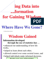 Turning Data Into Information For Gaining Wisdom: Where Have We Gone?