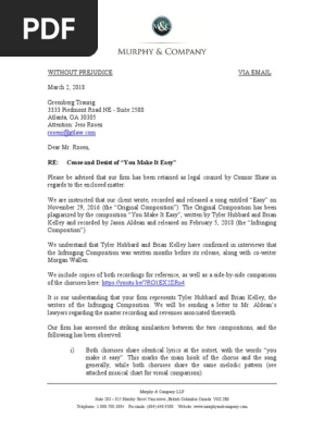 Cease and Desist Letter