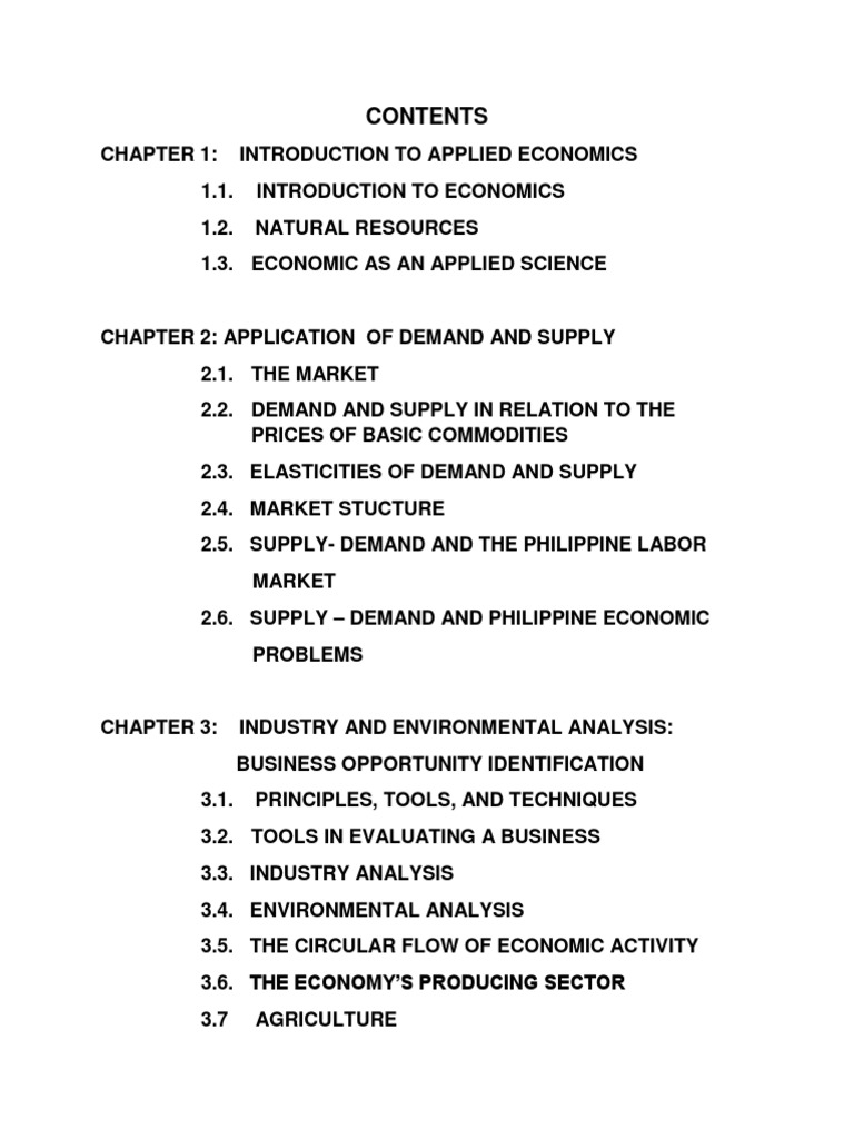 Applied Economics Microeconomics Economics