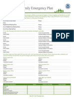 Family Emergency Plan Template