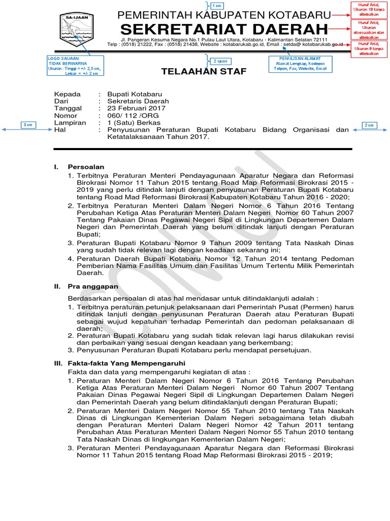 06. Telaahan Staf (Contoh)