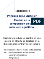 Equilibrio Le Chatelier