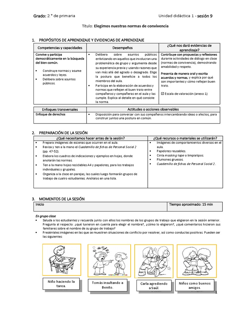 Normas de convivencia en el aula | PDF | Salón de clases | Aprendizaje