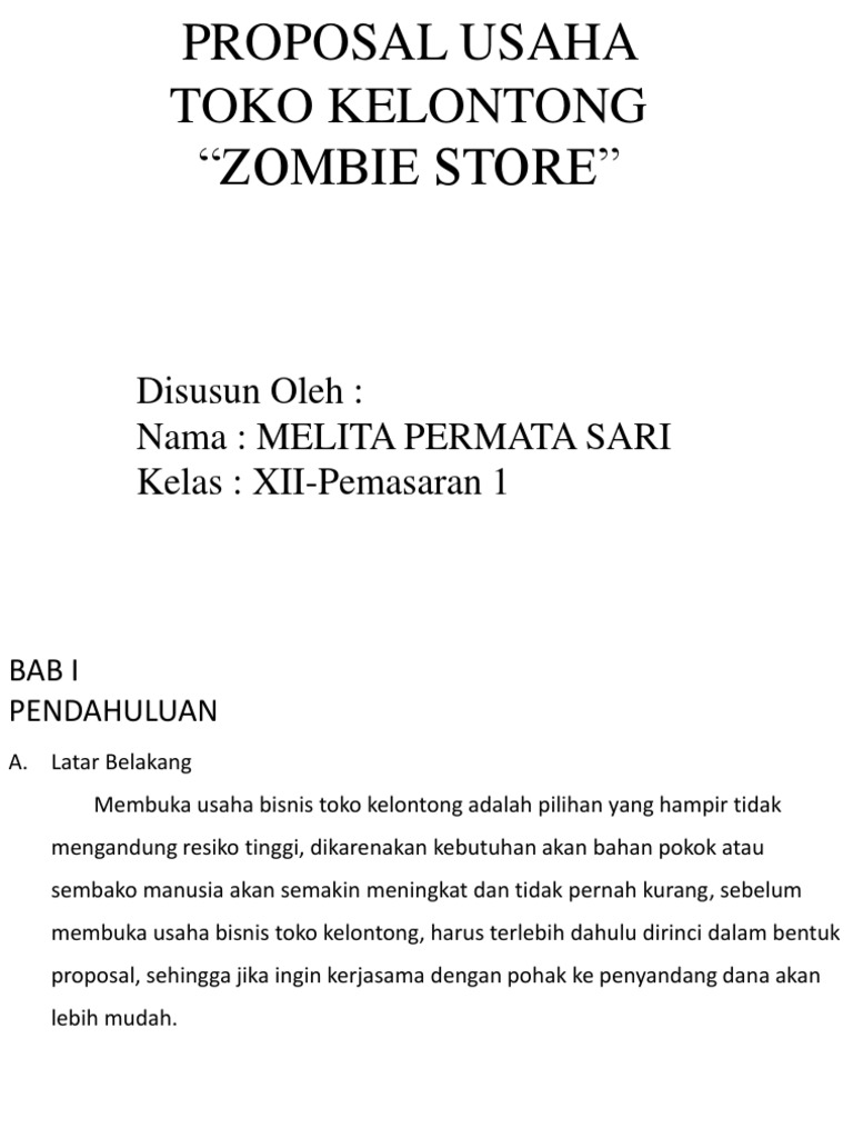 Proposal Usaha Proposal Usaha