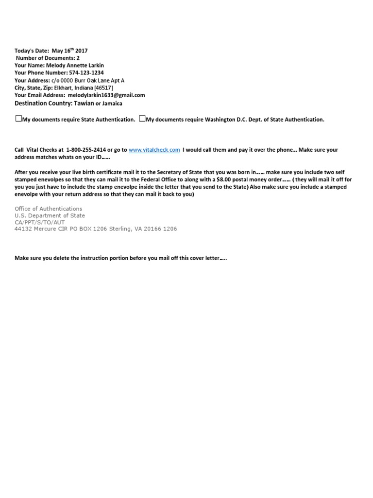 Document Authentication Instructions | PDF