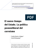 El Nuevo Tiempo Del Estado. La Política Posneoliberal Del Correísmo - OSAL (2007)