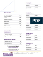 2018 - 2019 Dates & Fees (Full Page)