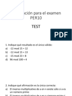 Test Preparación para El Examen PER10