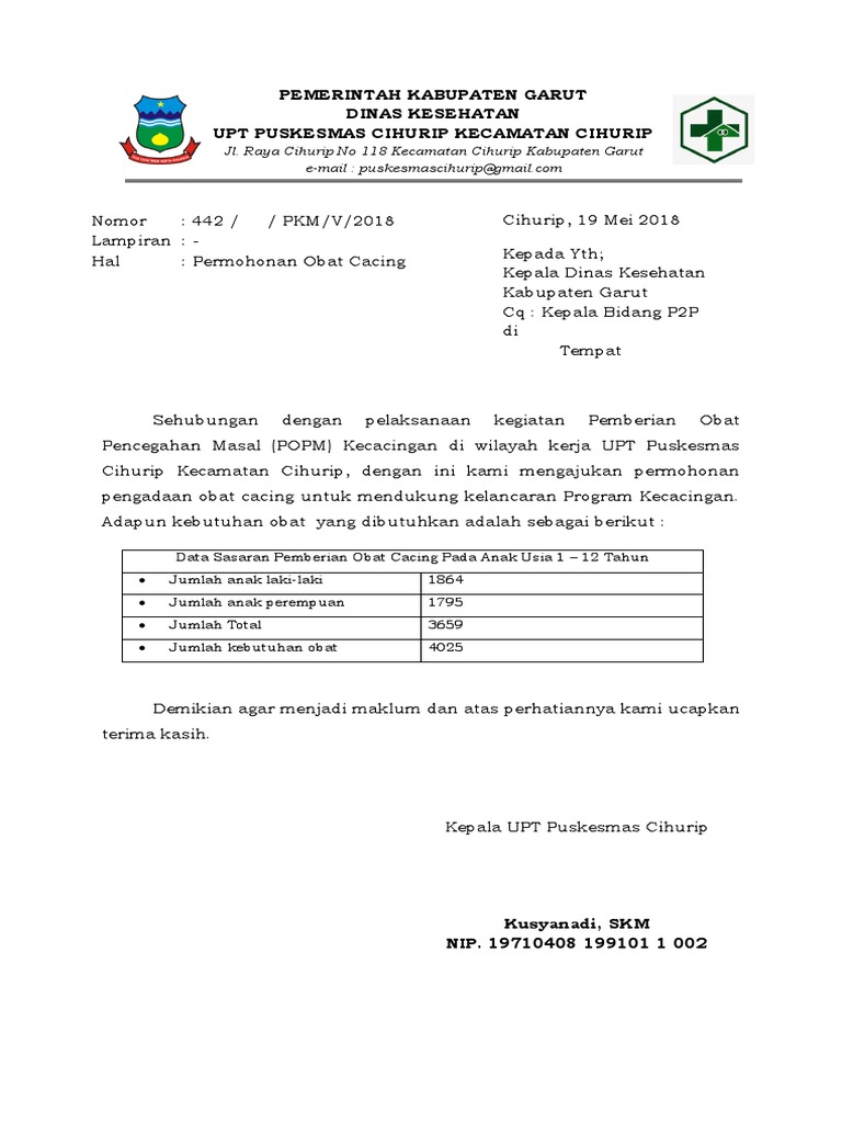 Permintaan Obat Cacing Pdf