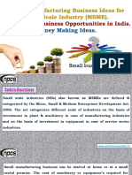 List of Manufacturing Business Ideas For Small Scale Industry (MSME) - Small Scale Business Opportunities in India. Money Making Ideas.-710390 PDF