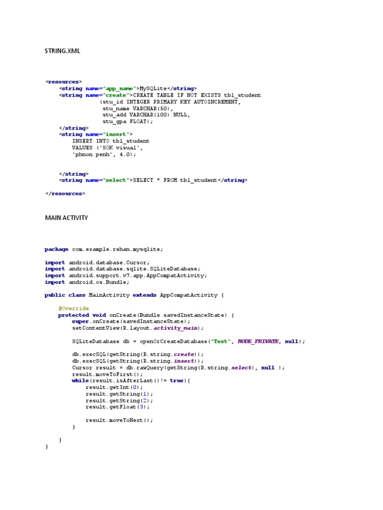 String XML Resources String String String PDF