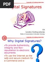 Digital Signatures: CCA Controller of Certifying Authorities