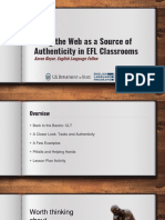 Using The Web as a Source of Authenticity in EFL Classrooms