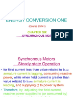 Energy Conversion One: Synchronous Motors