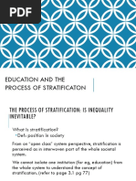 Education and The Process of Stratificaton CH 3