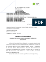 Comunicación Conjunta 1-18. Convivencia en La Escuela