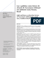 Cassia, II - 2007 - Luz e Galinhas Como Fatores de Atração de Nyssomyia Whitmani Em Ambiente Rural , Paraná , Brasil Light and Hens as A