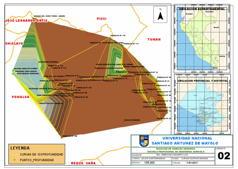 Mapa de Pomalca y Aguas Subterráneas | PDF