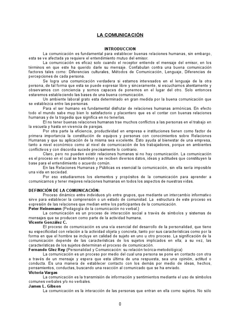 La Comunicacion Pdf Comunicación Información