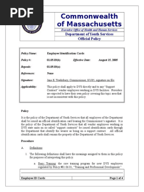 01.05.03(b) Employee ID Cards