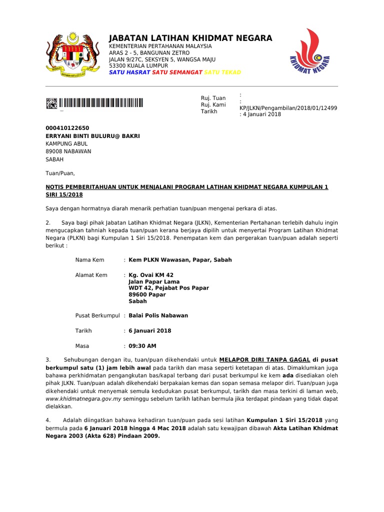 Surat Npp 000410122650 Pdf