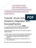 Azure Active Directory Integration With SuccessFactors