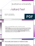 Widyatama University: Hallard Test