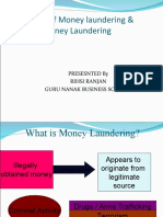 Basics of Money Laundering & Anti-Money Laundering: Presesnted by Rihsi Ranjan Guru Nanak Business School