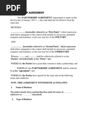 Partnership Agreement