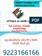Fo/Kku LHKK Lkeku Fuokzpu 2017 Poll Day Monitoring System: Izf K (K.K Es Vkidk Lokxr Gs