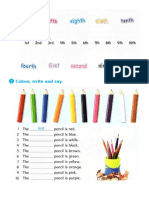 Days of the week, dates and colours