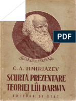 Scurta Prezentare a Teoriei Lui Darwin (C.a.timiriazev; Ed. de Stat 1949)