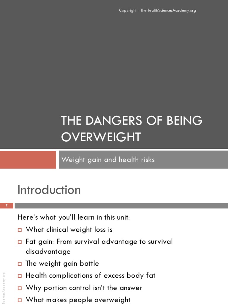 Health Risks of Being Overweight | PDF | Obesity | Body Mass Index