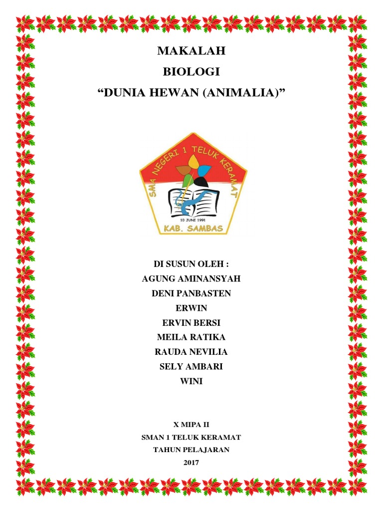 MAKALAH KINGDOM  ANIMALIA DUNIA HEWAN  docx MAKALAH KINGDOM  ANIMALIA DUNIA HEWAN  docx