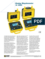 1000V Digital/Analog Megohmmeter Models 1050 & 1060: Technical Assistance (800) 343-1391 1 of 9