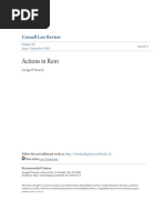 Actions in Rem - Chattel, Acquisition Real Estate Law