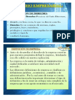Diapositiva de Derecho Empresarial