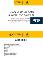 Arranque de Un Motor Universal Con Fuente AC