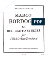Marco Bordogni 43 Bel Canto Studies for TUBA