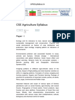 CSE Agriculture Syllabus - 2016-2017 - UPSCsyllabus
