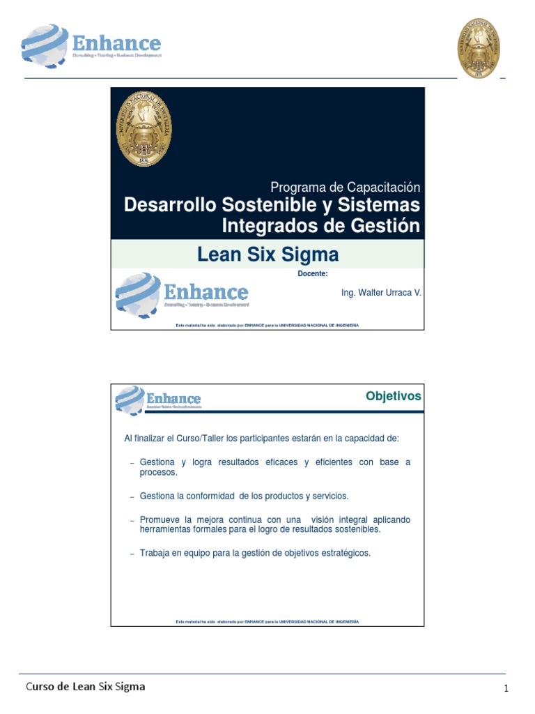 Curso Lean Six Sigma n1 | PDF | Six Sigma | Industries