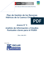 Anexo 3 - Análisis de Información y Estudios Puntuales Claves Para El PGIRH (Chira-Piura, 2013)