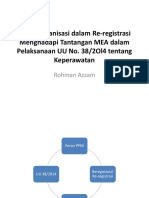 Peran Organisasi Dalam Re-Registrasi Menghadapi Tantangan MEA Dalam UU No 38-2014