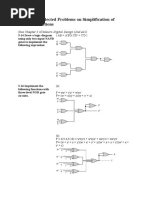 Answers To Selected Problems On Simplification of Boolean Functions