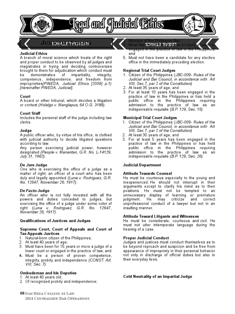 Ethics Judicial Ethics PDF Judiciaries Judge