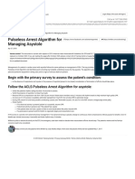 Pulseless Arrest Algorithm for Managing Asystole