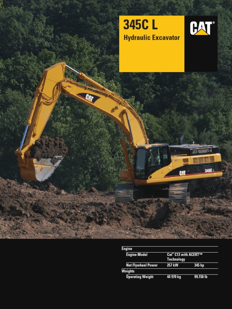 Cat 345CL (Full Version) PDF | PDF | Horsepower | Turbocharger