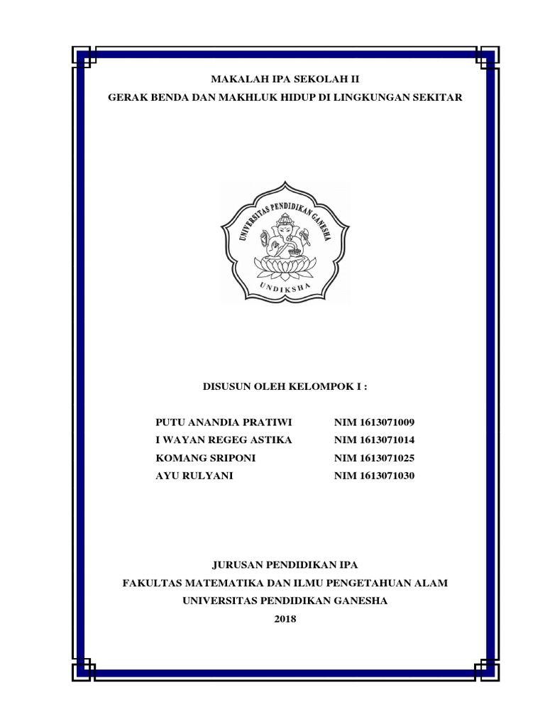 Gerak Benda Dan Makhluk Hidup