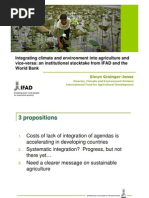 Integrating Climate and Environment Into Agriculture and Vice-Versa: An Institutional Stocktake From IFAD and The World Bank